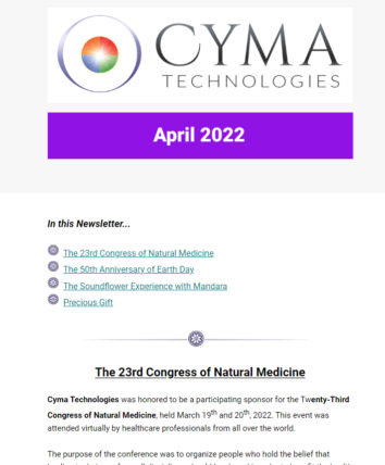 Cyma Technologies Newsletter - The 23rd Congress of Natural Medicine