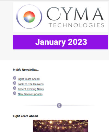 Cyma Technologies Newsletter January 2023