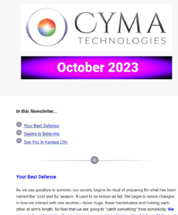 Cyma Technologies October Newsletter