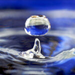 Vibrant Body Nutrition—Preliminary Study. Image of water droplet expelled from surface.